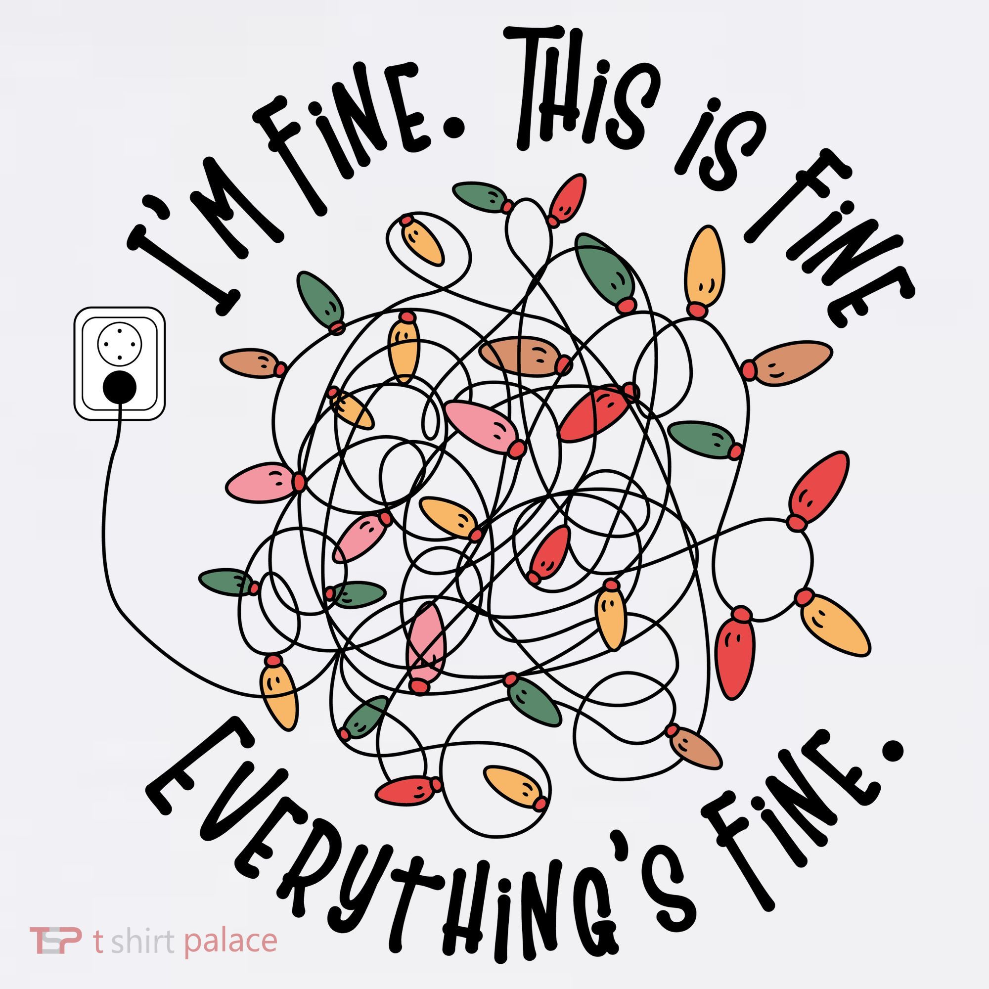 Im Fine This Is Fine Everything Is Fine Funny Christmas Kids Sweatshirt