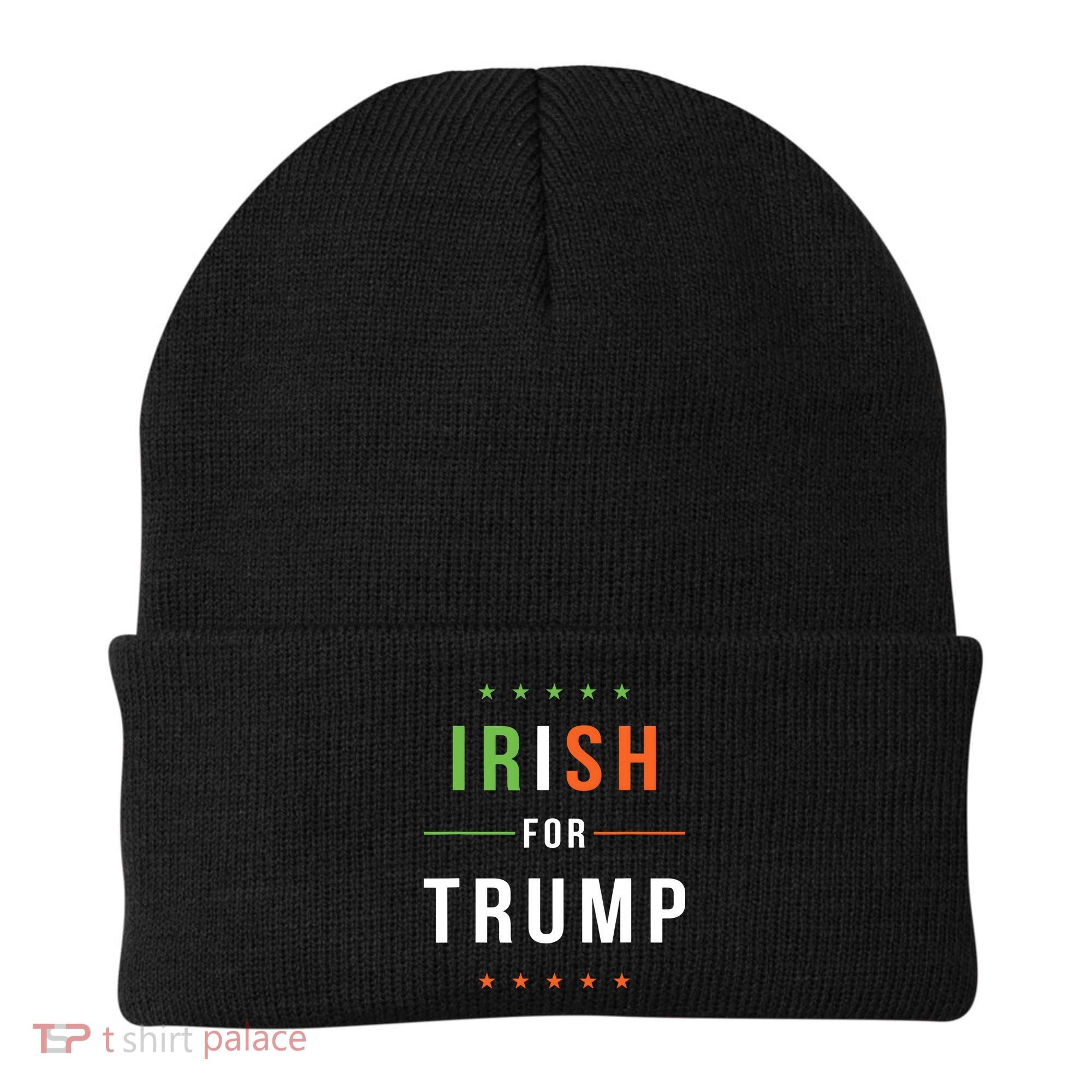 Irish For Trump Pro President Donald Trump Supporter Gift Beanie