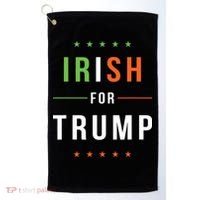 Irish For Trump Pro President Donald Trump Supporter Gift Golf Towel thumb 0