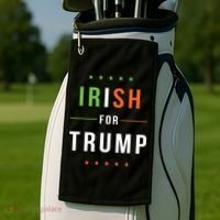 Irish For Trump Pro President Donald Trump Supporter Gift Golf Towel thumb 2