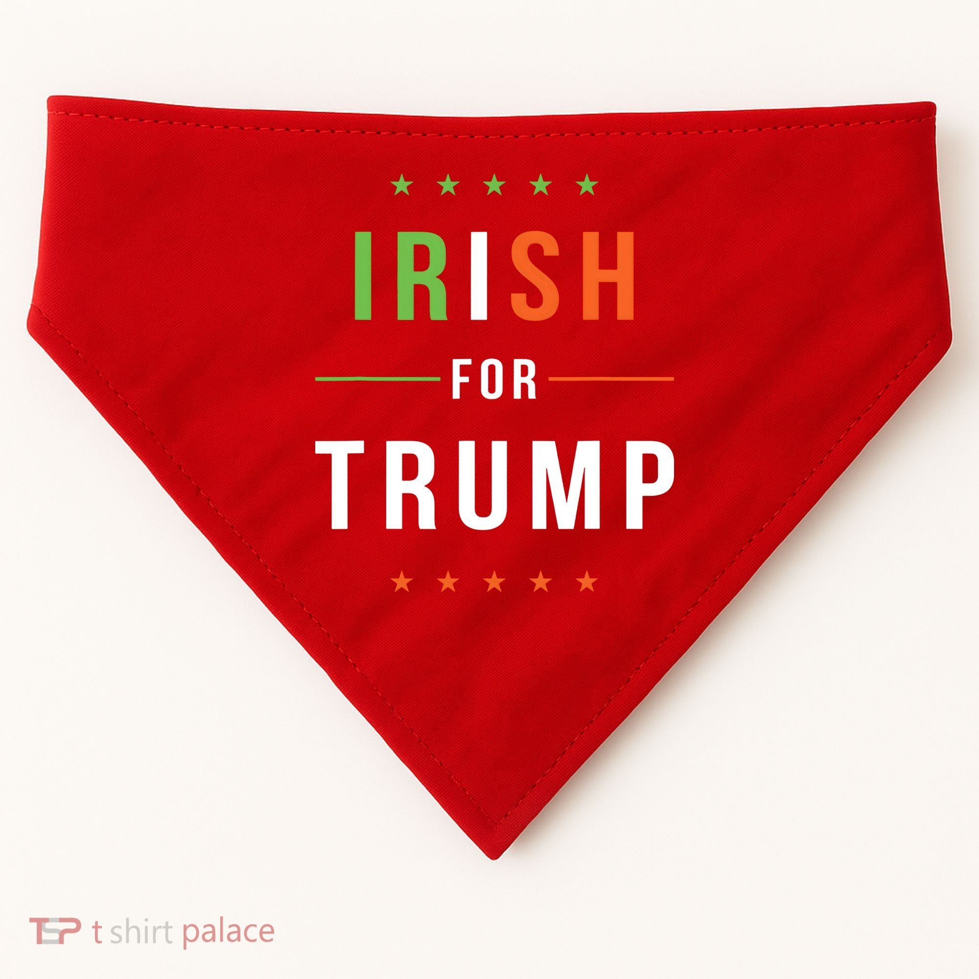 Irish For Trump Pro President Donald Trump Supporter Gift USA-Made Doggie Bandana