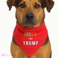 Irish For Trump Pro President Donald Trump Supporter Gift USA-Made Doggie Bandana thumb 1
