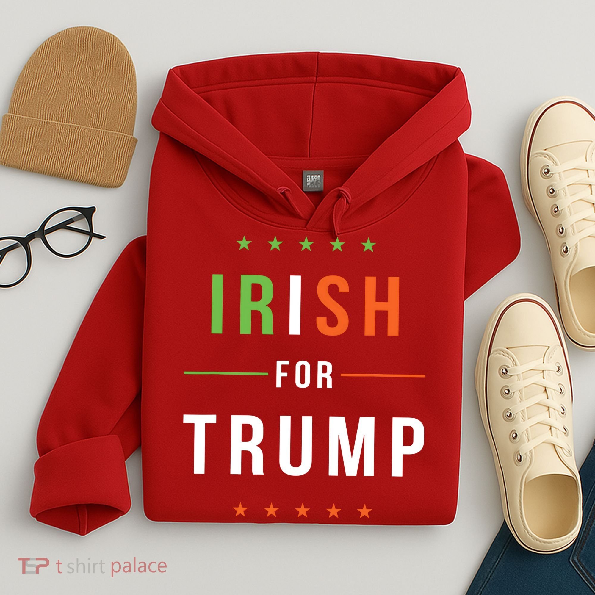 Irish For Trump Pro President Donald Trump Supporter Gift Hoodie