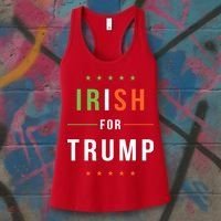 Irish For Trump Pro President Donald Trump Supporter Gift Women's Tank Top thumb 3