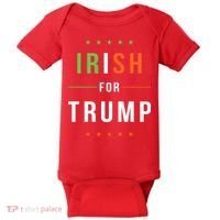 Irish For Trump Pro President Donald Trump Supporter Gift Baby Bodysuit thumb 0