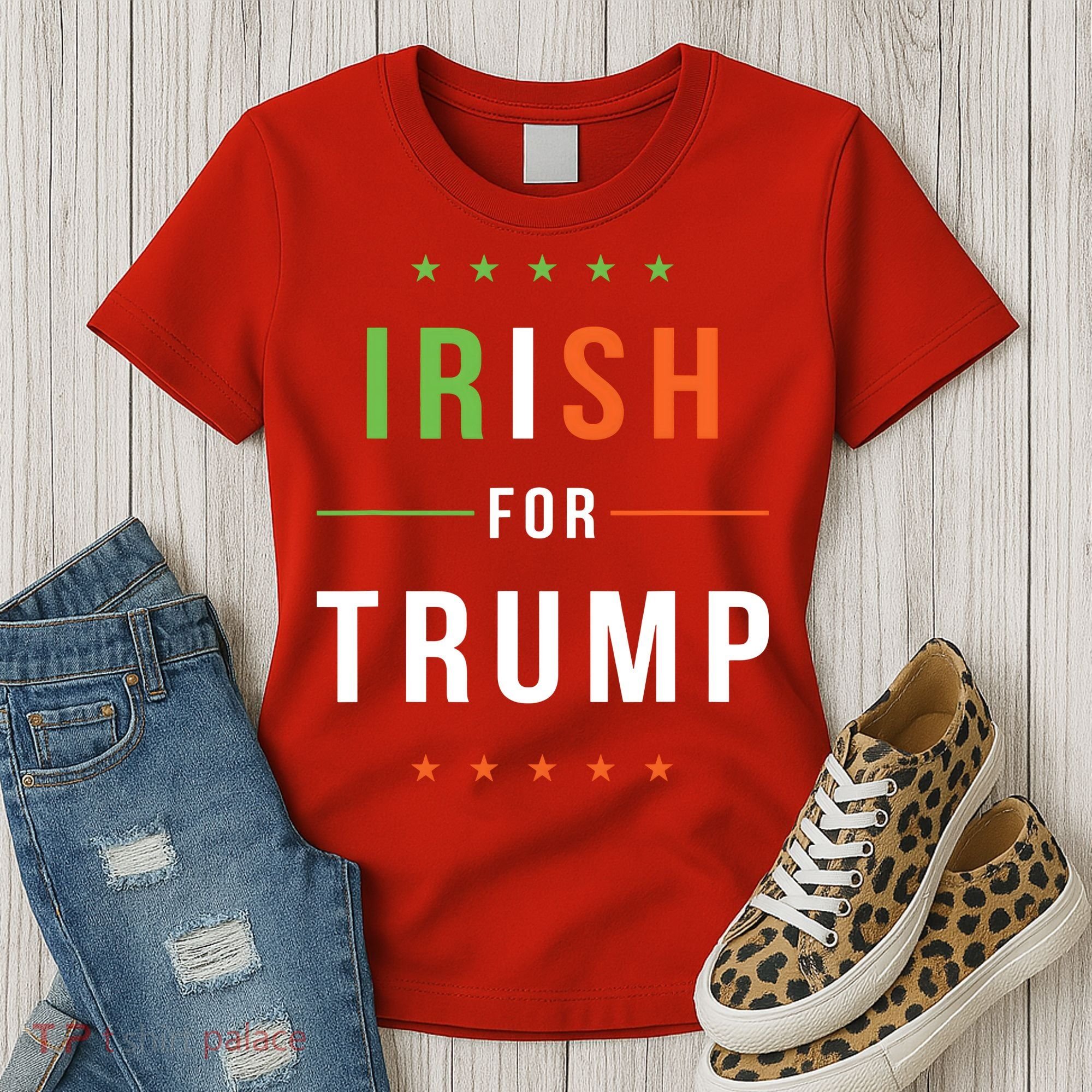 Irish For Trump Pro President Donald Trump Supporter Gift Women's T-Shirt