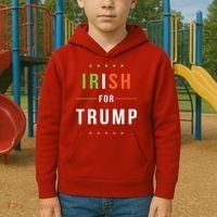 Irish For Trump Pro President Donald Trump Supporter Gift Kids Hoodie thumb 2