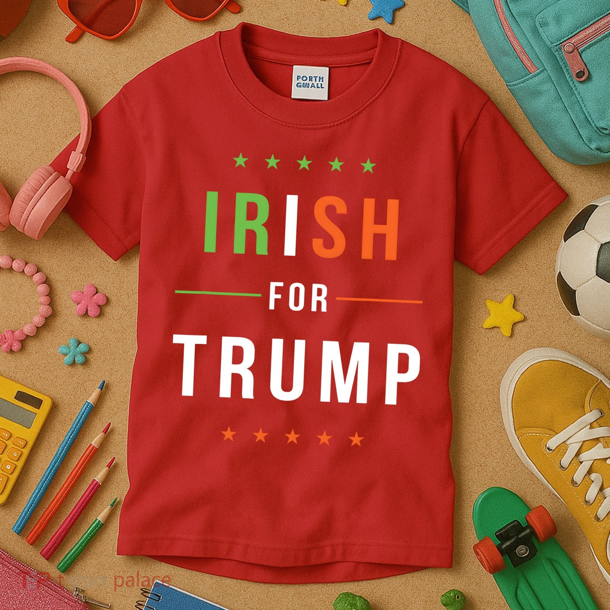 Irish For Trump Pro President Donald Trump Supporter Gift Kids T-Shirt