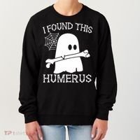 I Found This Humerus Halloween Ghost Humorous Saying Funny Women's Sweatshirt thumb 0