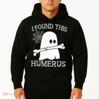 I Found This Humerus Halloween Ghost Humorous Saying Funny Hoodie thumb 2