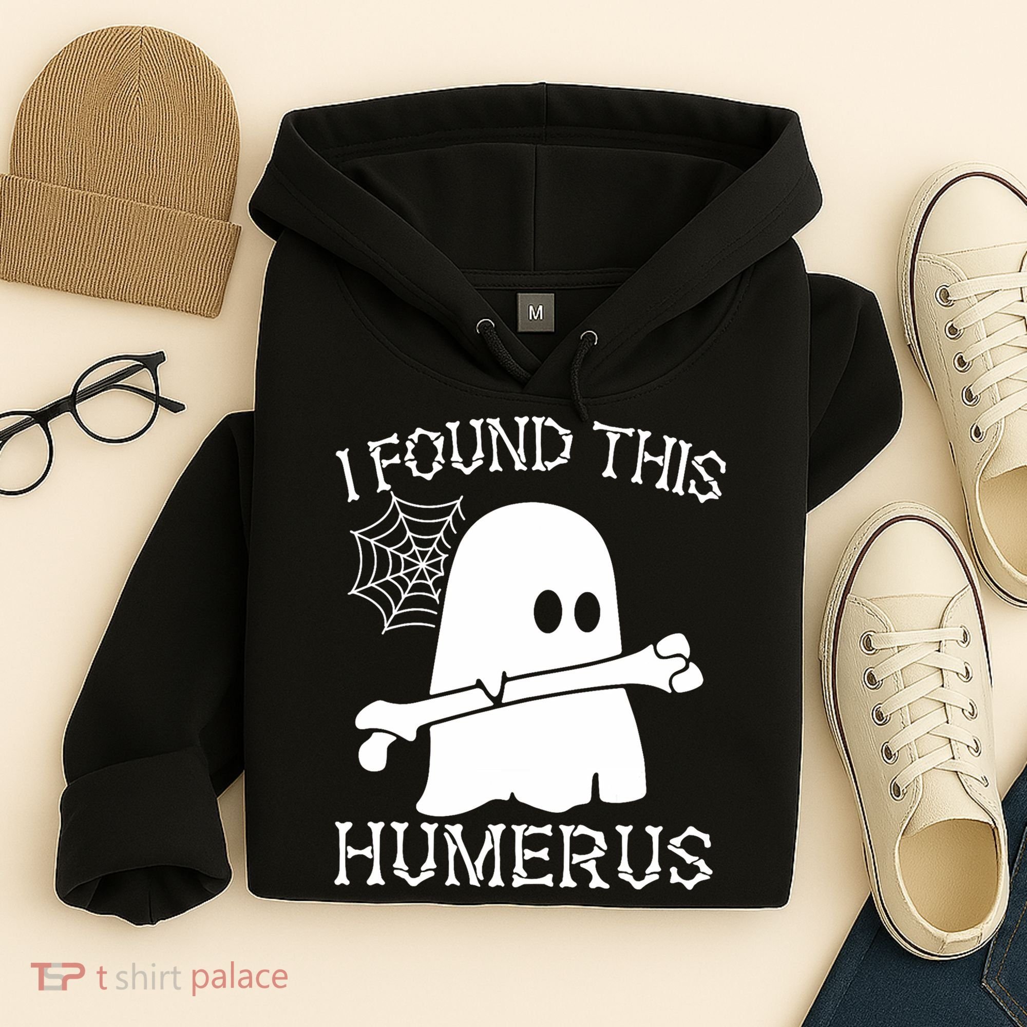 I Found This Humerus Halloween Ghost Humorous Saying Funny Hoodie