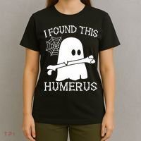 I Found This Humerus Halloween Ghost Humorous Saying Funny T-Shirt thumb 4
