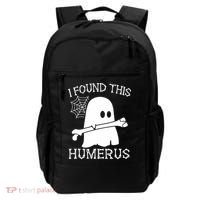 I Found This Humerus Halloween Ghost Humorous Saying Funny Backpack thumb 0