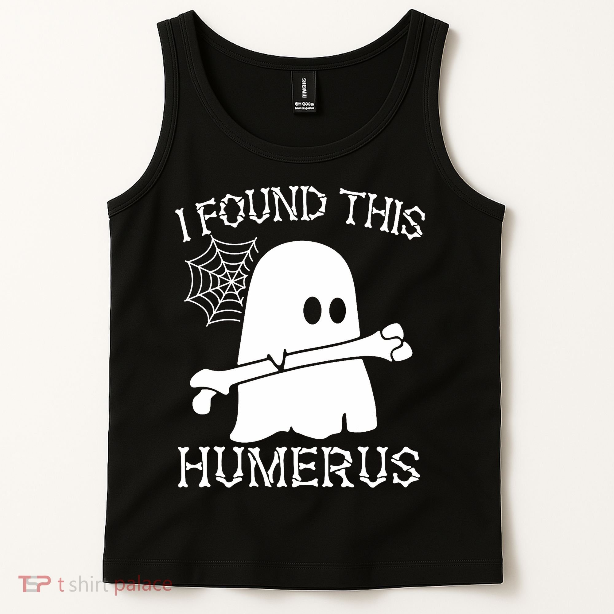 I Found This Humerus Halloween Ghost Humorous Saying Funny Tank Top