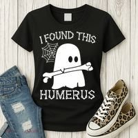 I Found This Humerus Halloween Ghost Humorous Saying Funny Women's T-Shirt thumb 3