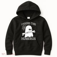 I Found This Humerus Halloween Ghost Humorous Saying Funny Kids Hoodie thumb 0