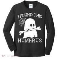 I Found This Humerus Halloween Ghost Humorous Saying Funny Kids Long Sleeve Shirt thumb 0