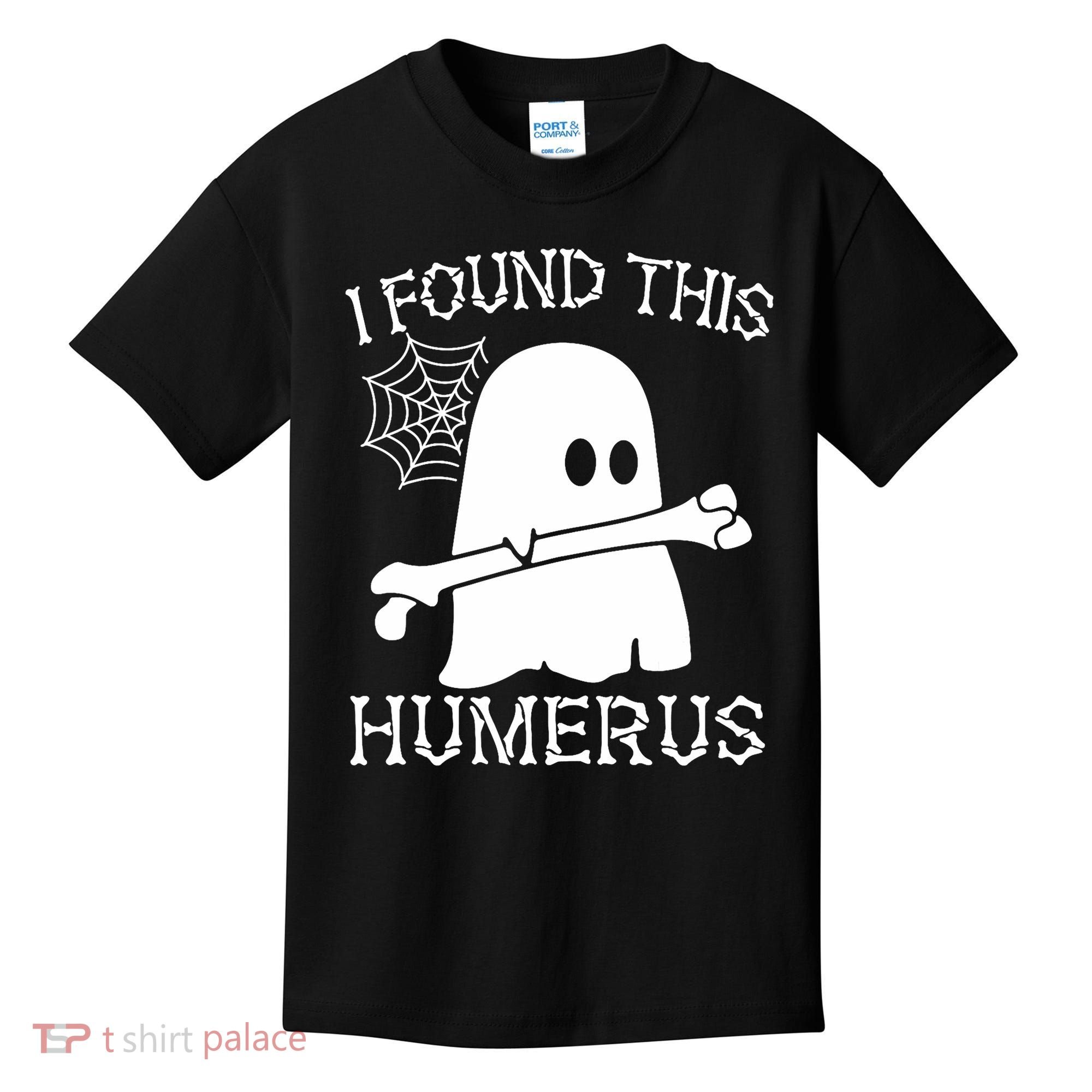I Found This Humerus Halloween Ghost Humorous Saying Funny Kids T-Shirt