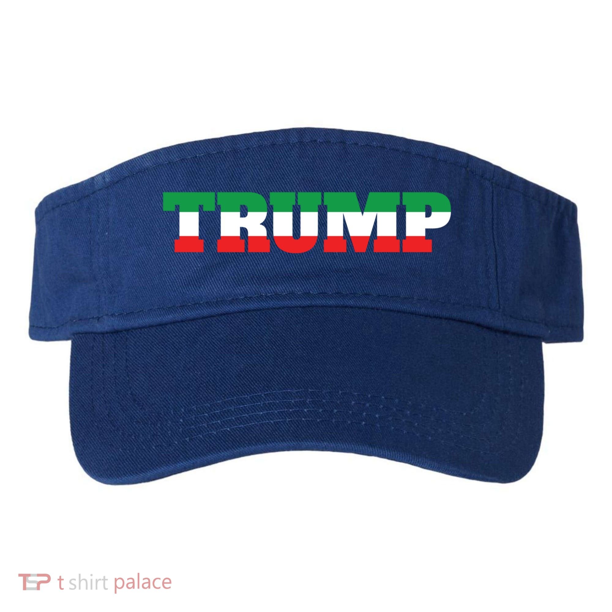 Italians For Trump Italiano Supporter Italy National Flag Cute Gift Visor