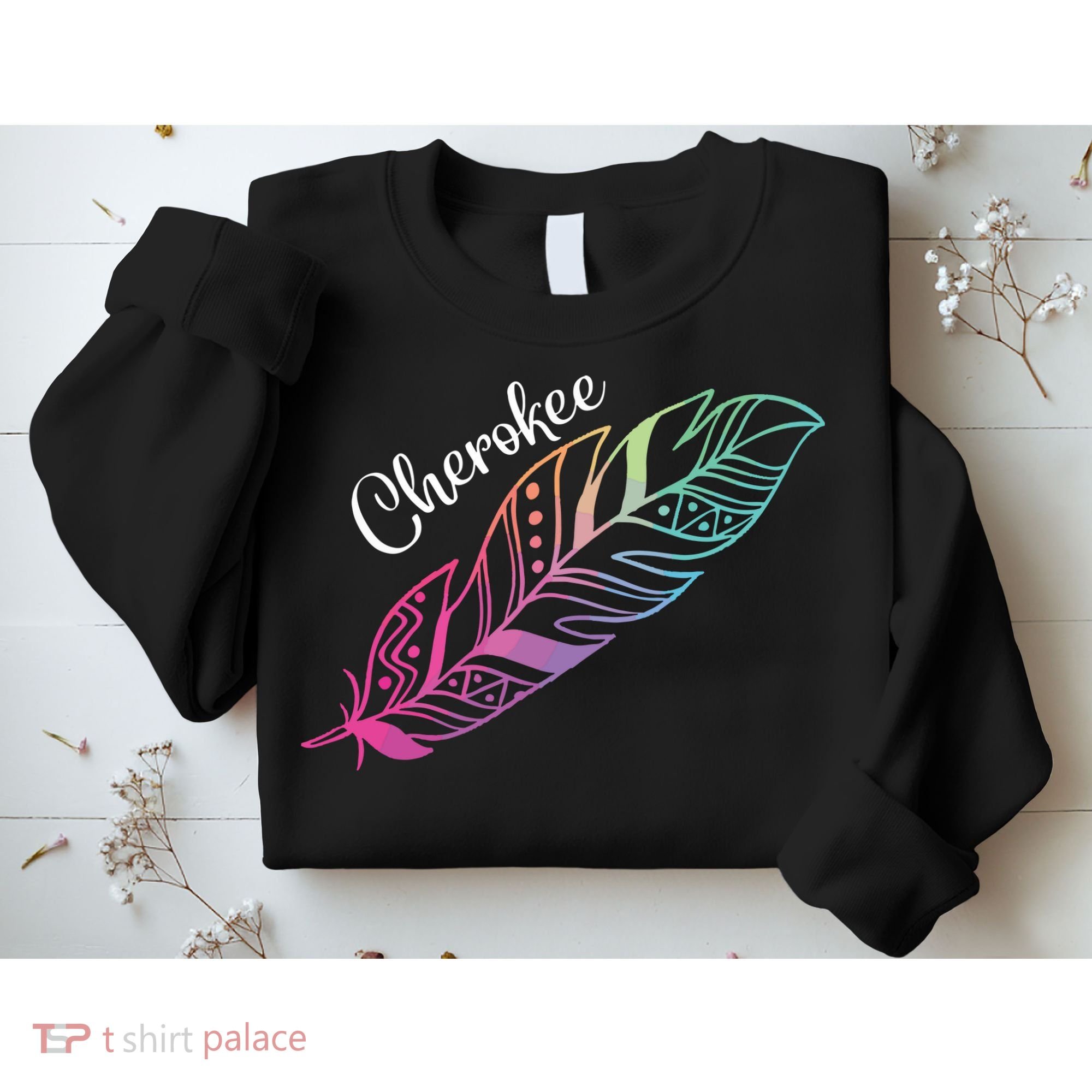 Indigenous Feather Tee Native American Cherokee Tribe Sweatshirt
