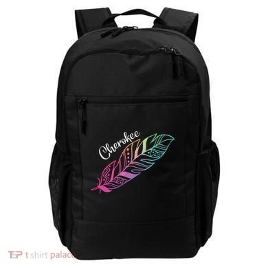 Indigenous Feather Tee Native American Cherokee Tribe Backpack