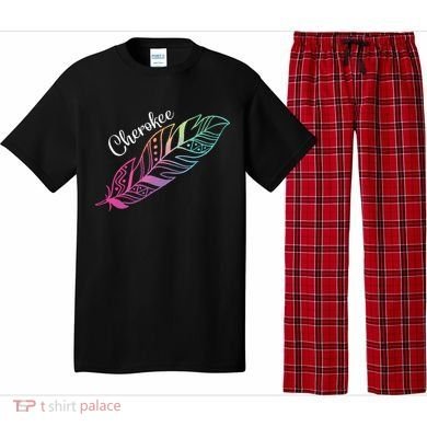 Indigenous Feather Tee Native American Cherokee Tribe Pajama Set