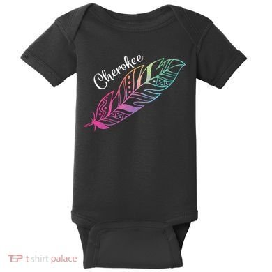 Indigenous Feather Tee Native American Cherokee Tribe Baby Bodysuit