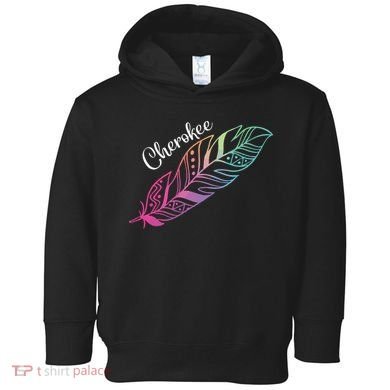 Indigenous Feather Tee Native American Cherokee Tribe Toddler Hoodie