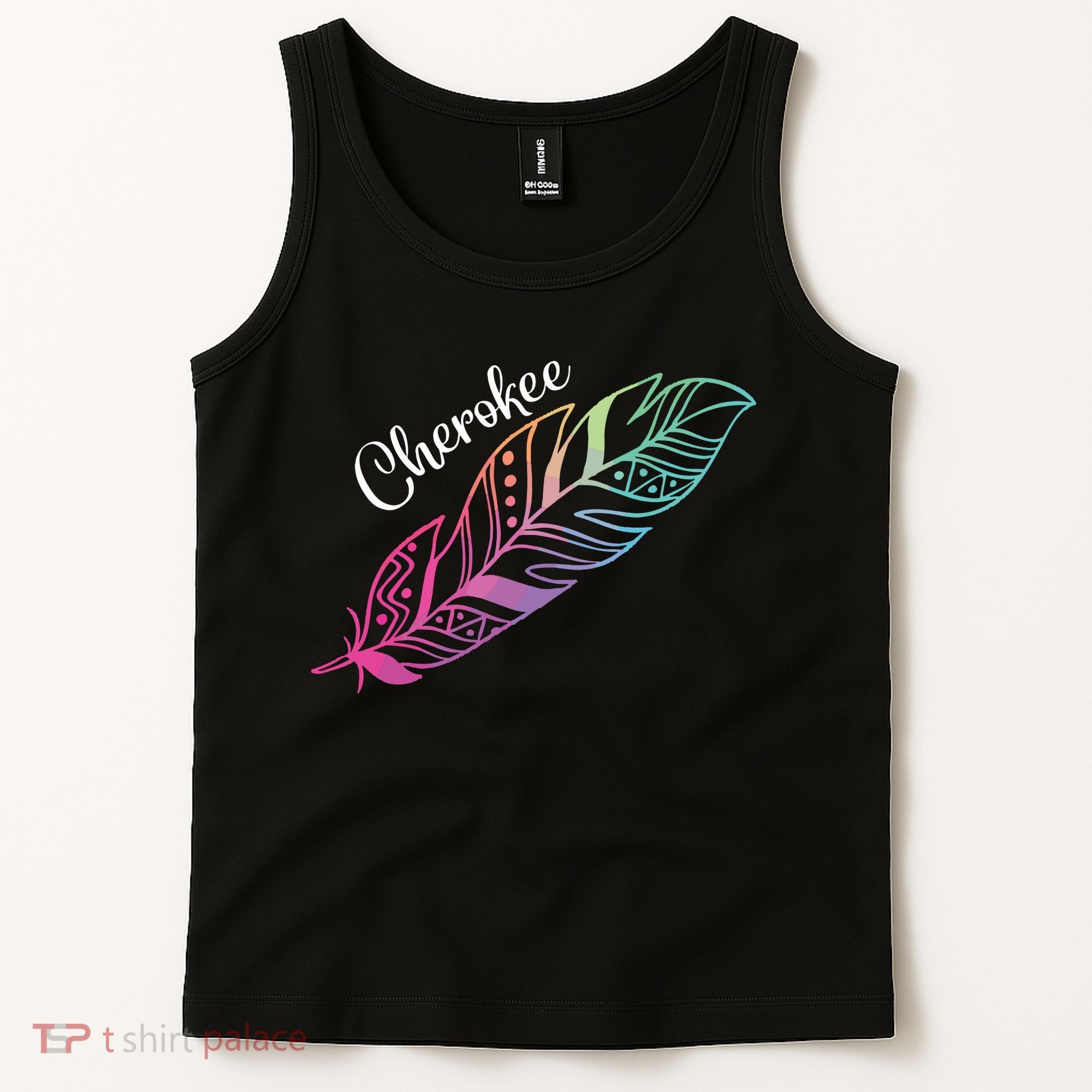 Indigenous Feather Tee Native American Cherokee Tribe Tank Top