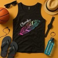Indigenous Feather Tee Native American Cherokee Tribe Tank Top thumb 4