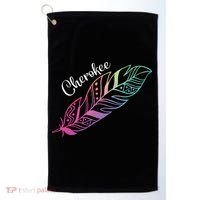 Indigenous Feather Tee Native American Cherokee Tribe Golf Towel thumb 0