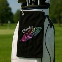 Indigenous Feather Tee Native American Cherokee Tribe Golf Towel thumb 2
