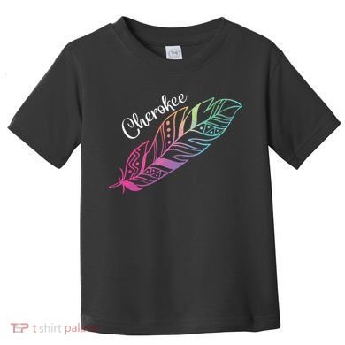Indigenous Feather Tee Native American Cherokee Tribe Toddler T-Shirt