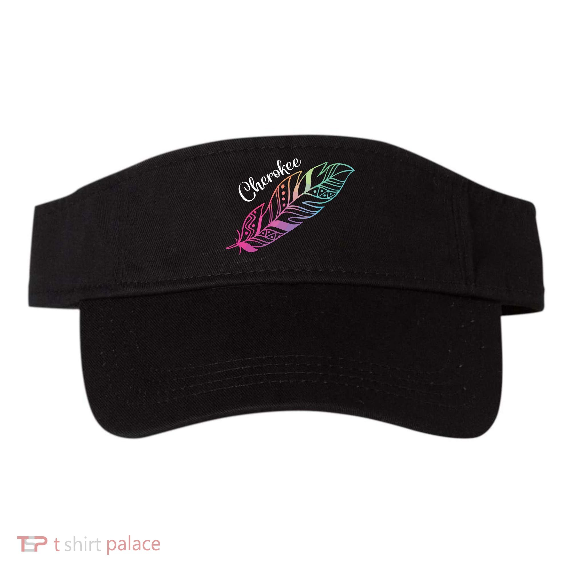 Indigenous Feather Tee Native American Cherokee Tribe Visor