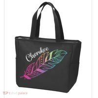 Indigenous Feather Tee Native American Cherokee Tribe Tote Bag thumb 3