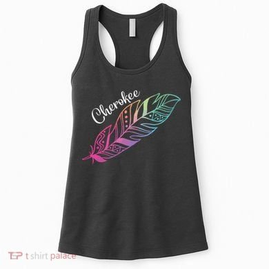 Indigenous Feather Tee Native American Cherokee Tribe Women's Tank Top