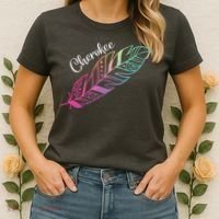 Indigenous Feather Tee Native American Cherokee Tribe Women's T-Shirt thumb 2