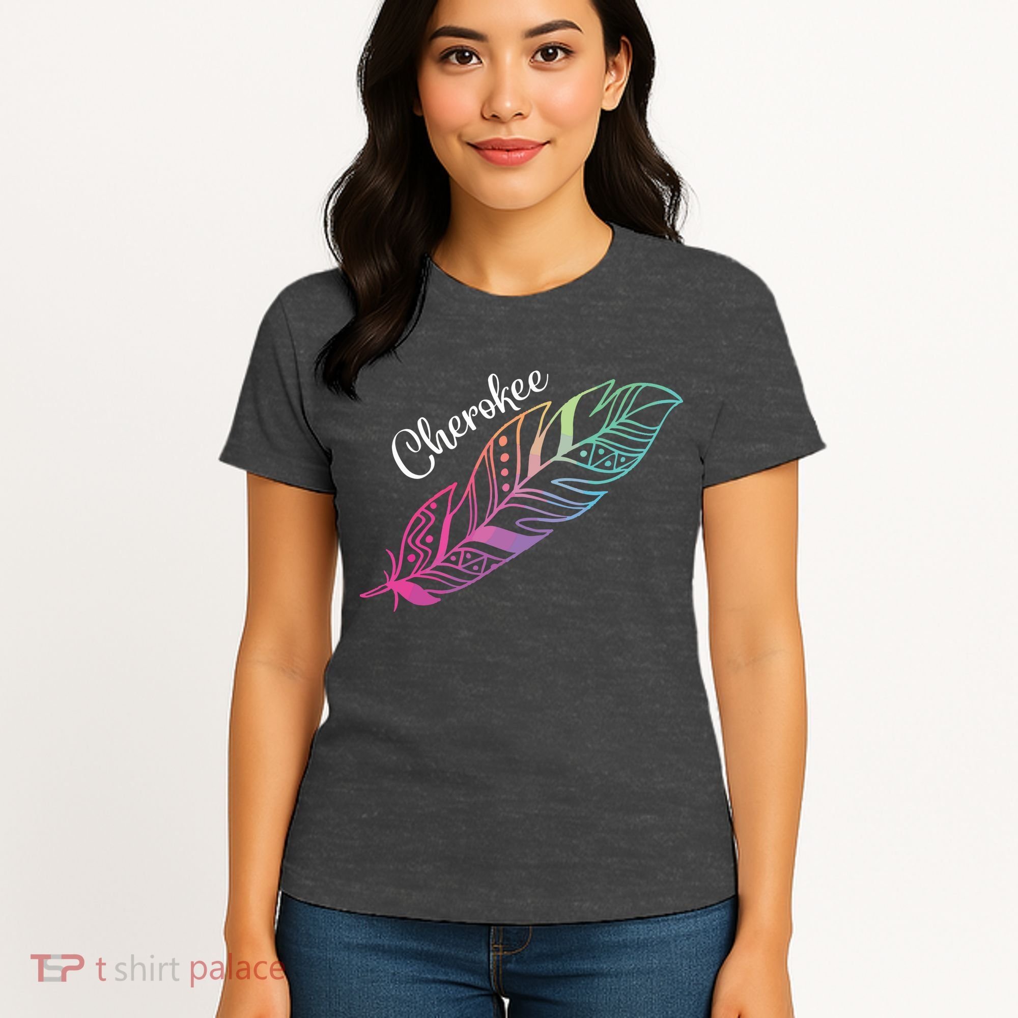 Indigenous Feather Tee Native American Cherokee Tribe Women's T-Shirt