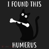 I Found This Humerus Funny Black Cat Tumbler thumb 3
