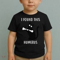 I Found This Humerus Funny Black Cat Toddler T-Shirt thumb 2