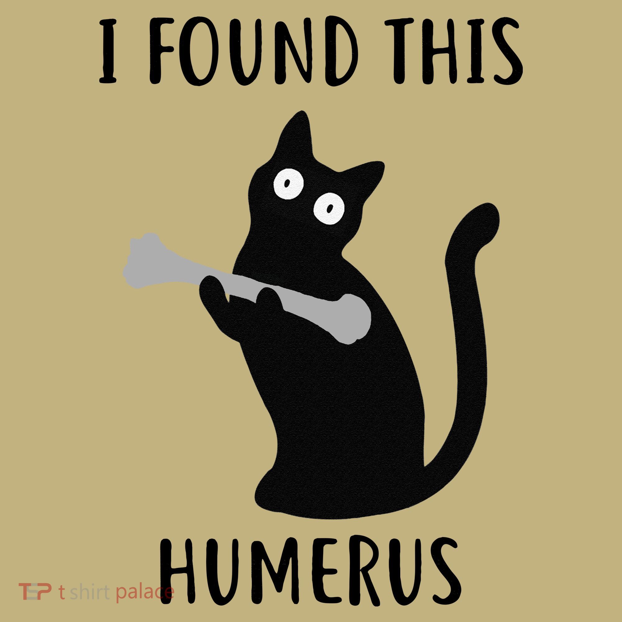 I Found This Humerus Funny Black Cat Mousepad