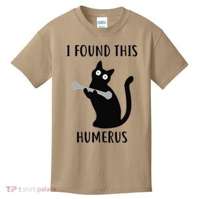I Found This Humerus Funny Black Cat Kids T-Shirt