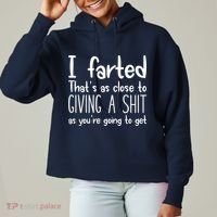 I Farted That's As Close To Giving A Shit Ladies Heavyweight Boxy Pullover Hoodie thumb 0