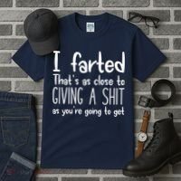 I Farted That's As Close To Giving A Shit Tall T-Shirt thumb 3