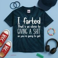 I Farted That's As Close To Giving A Shit Kids Tie-Dye T-Shirt thumb 2