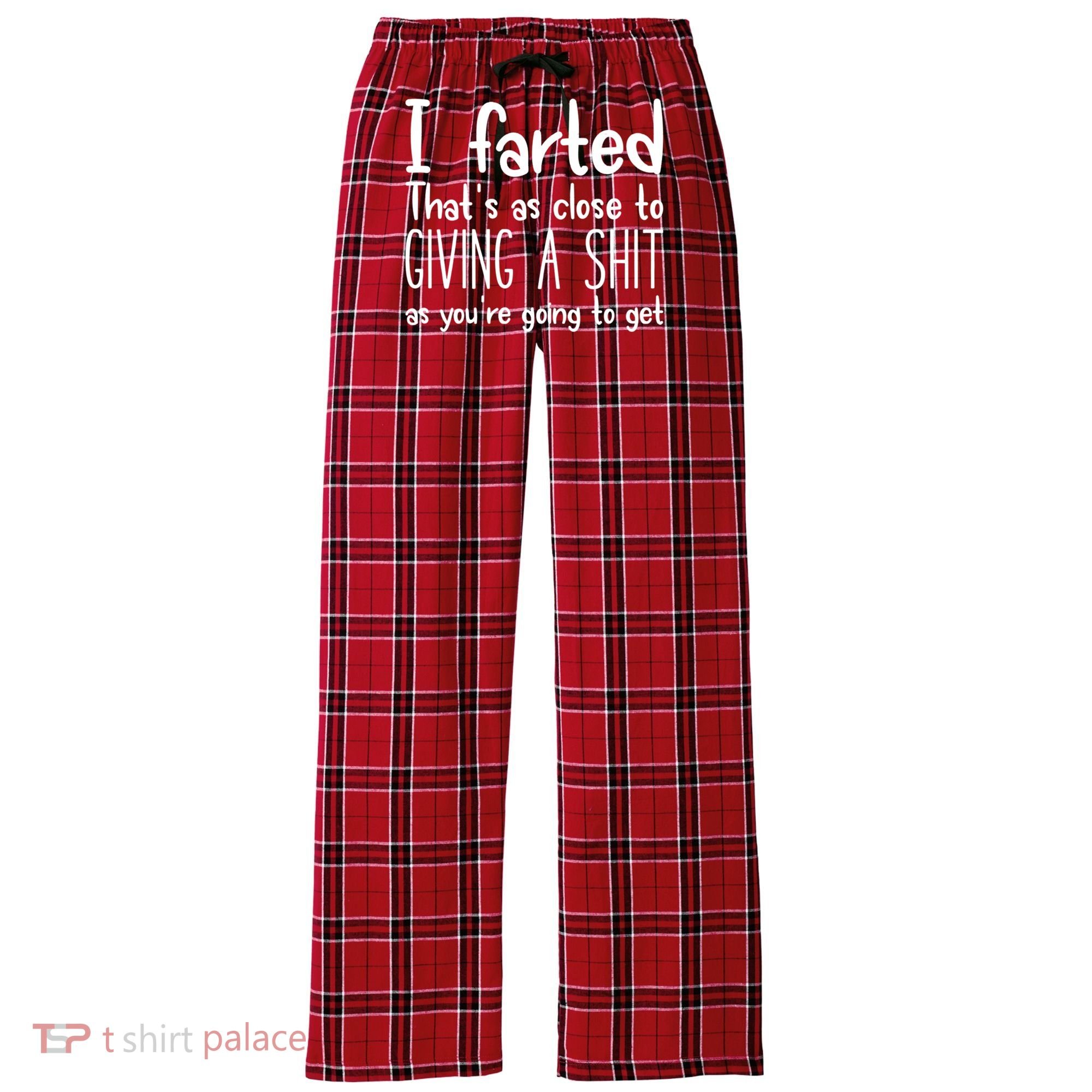 I Farted That's As Close To Giving A Shit Women's Flannel Plaid Pajama Pants