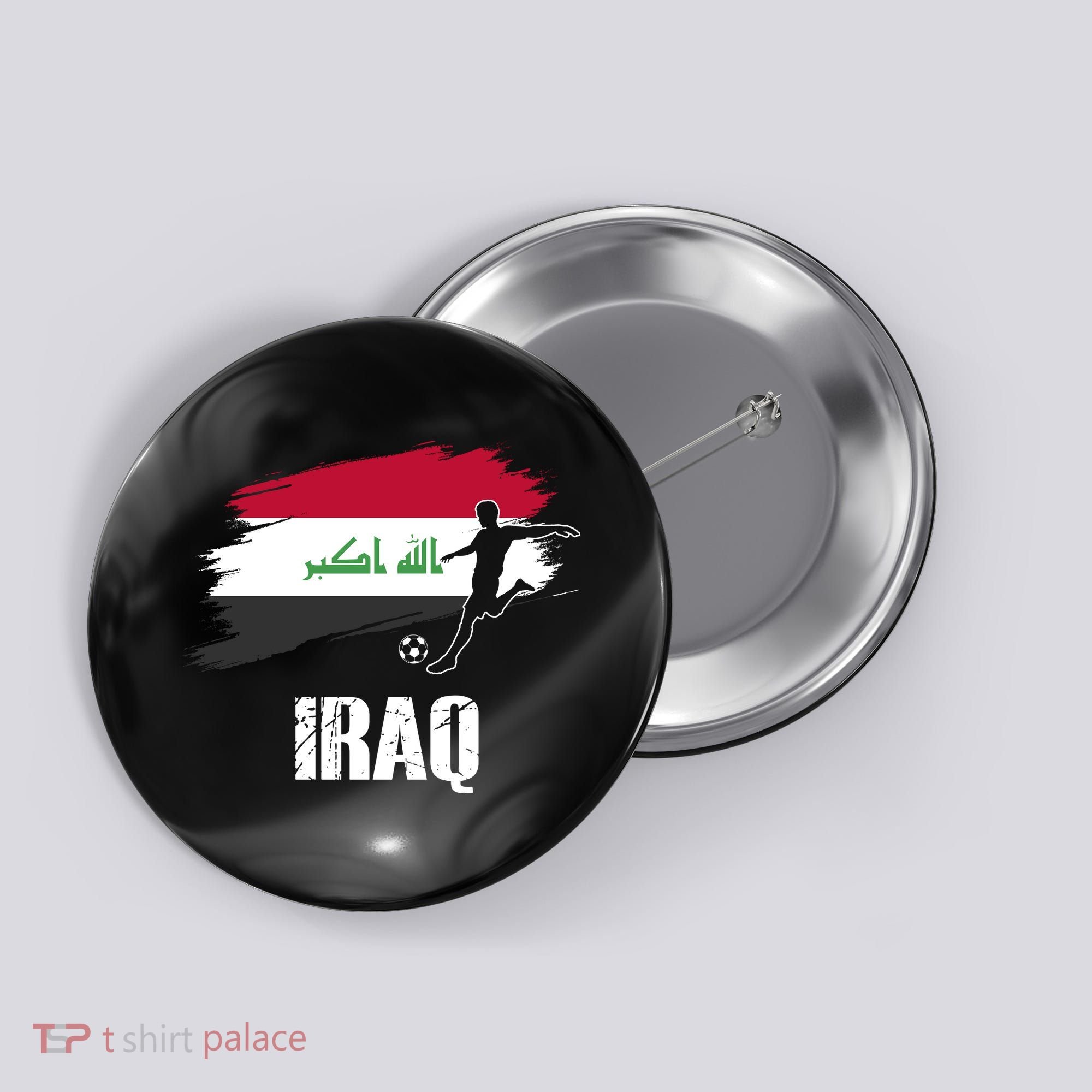 Iraq Football Team Player Flag Button
