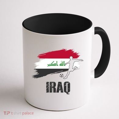Iraq Football Team Player Flag Coffee Mug back