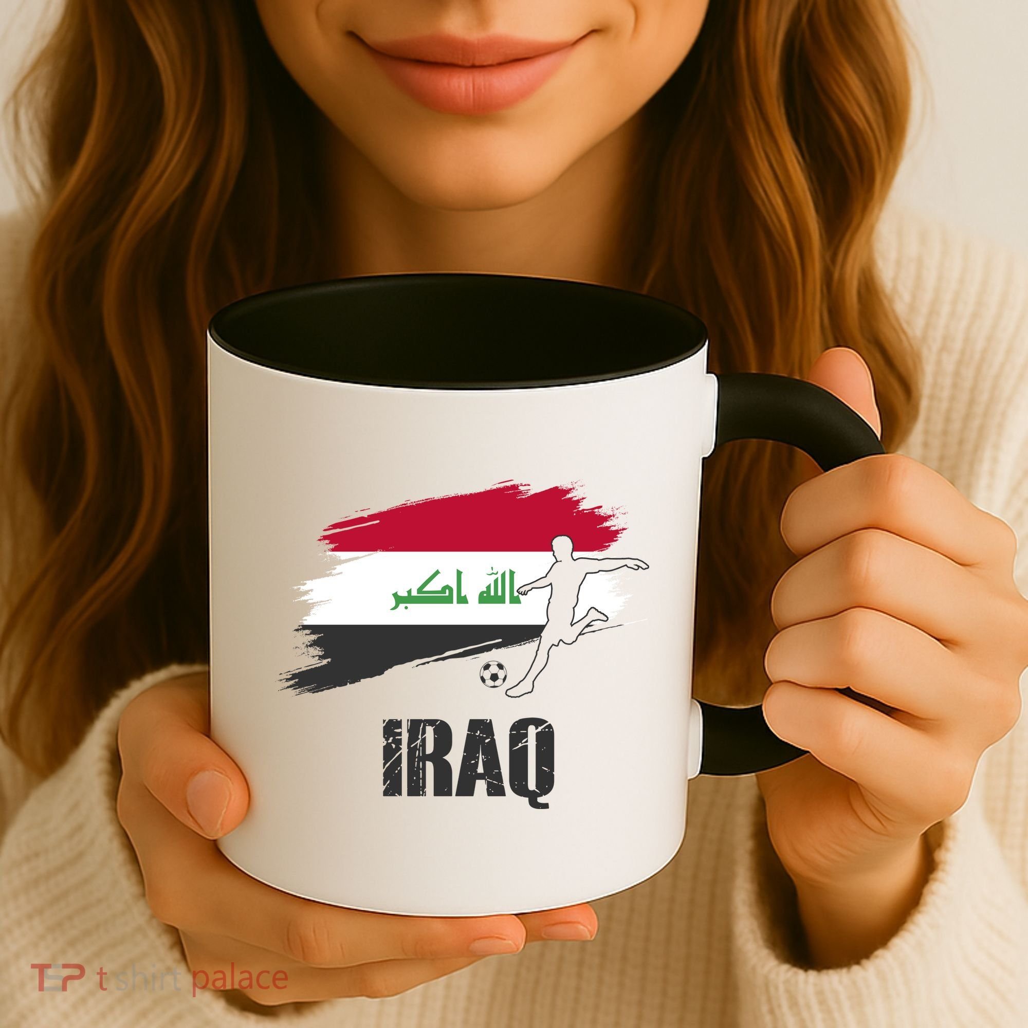 Iraq Football Team Player Flag Coffee Mug