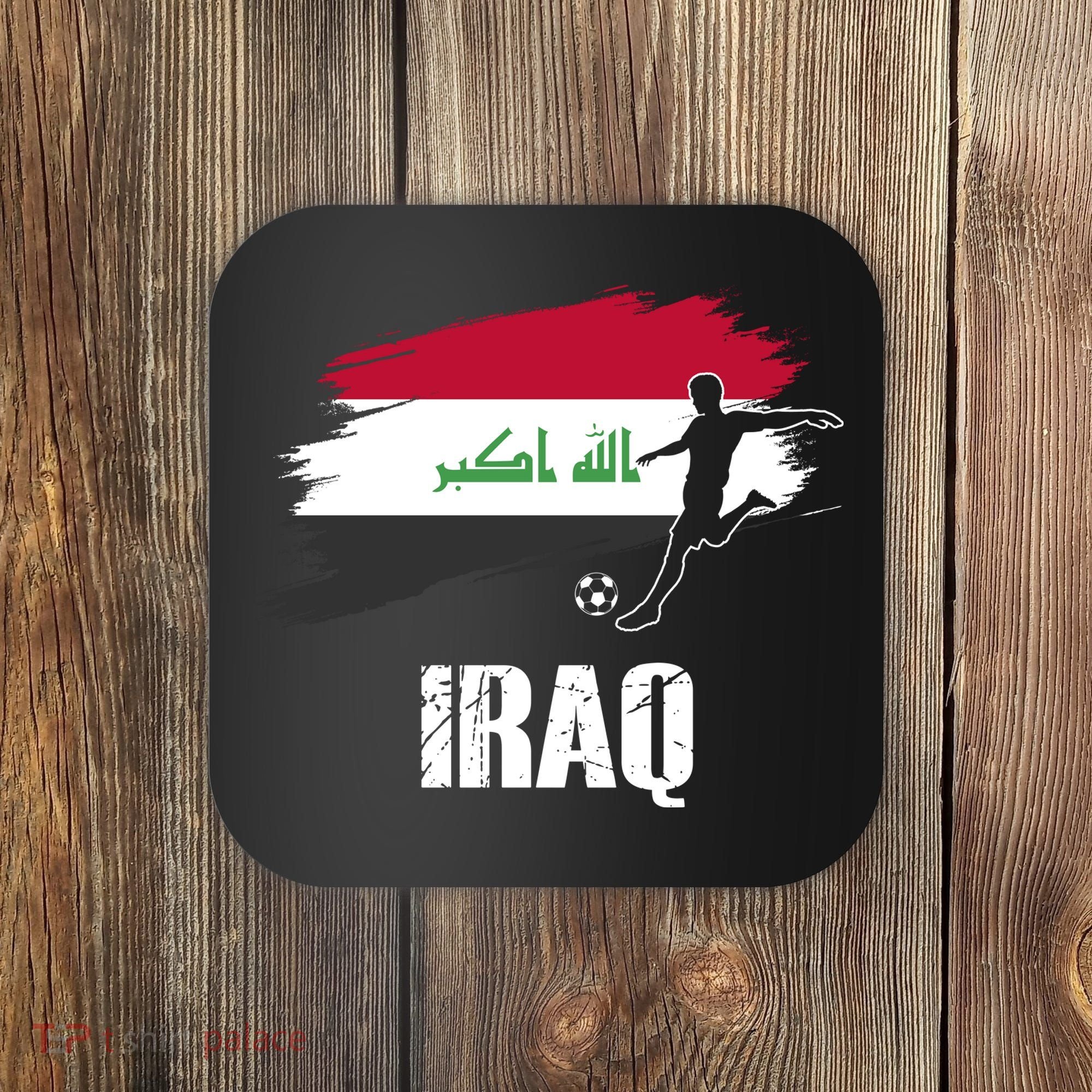 Iraq Football Team Player Flag Coaster